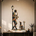 Colorful Jazz Street Musician with Cat Wall Decal in an interior, view 2