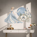 Colorful Cinderella Carriage and Castle Wall Decal in an interior, view 1