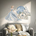Colorful Cinderella Carriage and Castle Wall Decal in an interior, view 2