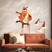 Colorful guitar player wall decal in an interior