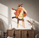 Colorful guitar player wall decal displayed in a room