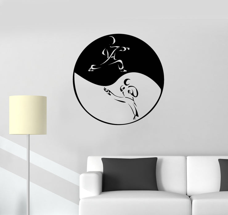 Vinyl Decal Martial Arts Fighting MMA Yin Yang Tao Taoism Wall Stickers Unique Gift (002ig)