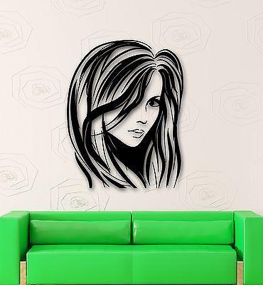 Wall Stickers Vinyl Decal Sexy Girl Hair Beauty Salon Hairstyle Unique Gift (ig574)