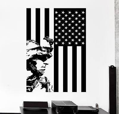 Wall Vinyl US Soldier Marine Seal US Flag Guaranteed Quality Decal Unique Gift (z3430)