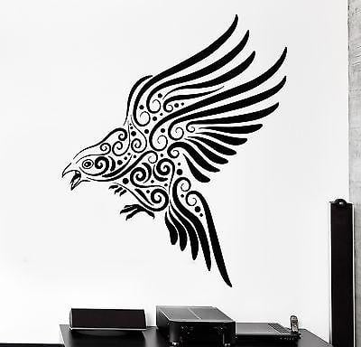 Wall Decal Eagle Bird Predator Ornament Tribal Mural Vinyl Decal Unique Gift (z3200)
