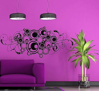 Wall Vinyl Sticker Decal Decoration Design Curls of Circles Ornament Unique Gift (n093)