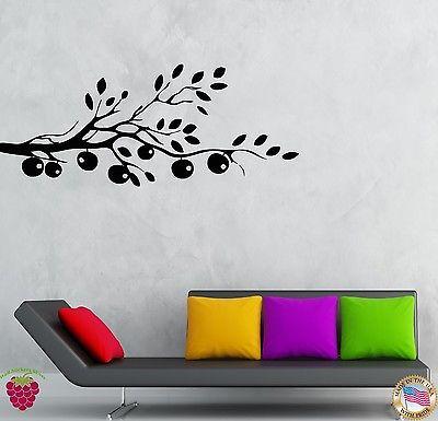 Wall Stickers Vinyl Decal Tree Branch Apple Decor For Bedroom (z2075)