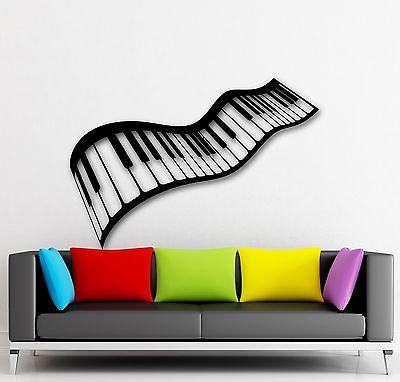 Wall Stickers Vinyl Decal Music Sheet Piano-Keys Musician Cool Decor Unique Gift (ig985)