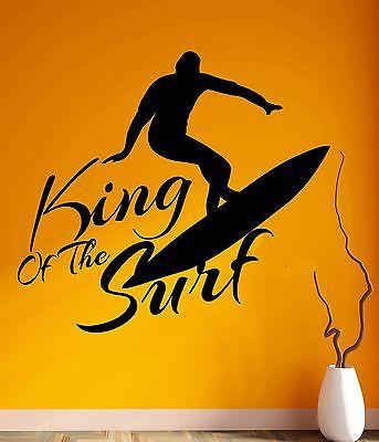 Wall Sticker Vinyl Decal Extreme Water Sports King of the Surf Unique Gift (ig1916)