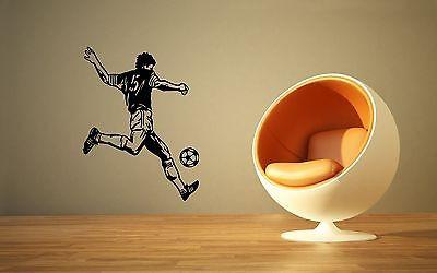 Wall Stickers Vinyl Decal Sports Soccer Ball Player  (ig1022)