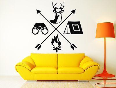 Vinyl Decal Wall Sticker Hunt Hunting Hobby Deer Tourism Travel Camping Cool Boy's Room Decor Unique Gift (z2649)