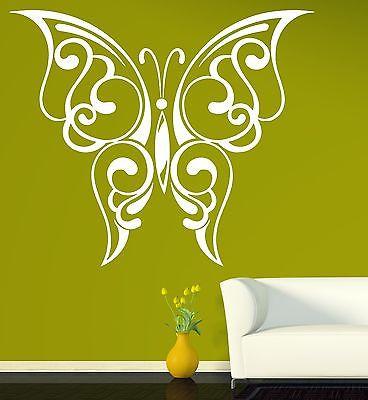 Wall Sticker Vinyl Decal Butterfly Wings Very Beautiful Sweep Pattern Unique Gift (n269)