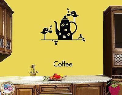 Wall Stickers Vinyl Decal Coffee Good Morning Cup And Birds For Kitchen Unique Gift (z1790)
