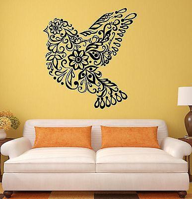 Wall Stickers Bird Pattern Beautiful Tribal Room Decor Vinyl Decal Unique Gift (ig1946)