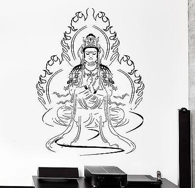 Wall Decal Great Buddha Mandala Mantra Chakra Meditation Vinyl Sticker Unique Gift (z2876)