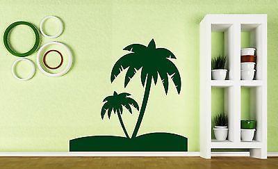 Wall Stickers Tropical Landscape Palm Sand Beach Vacation Vinyl Decal Unique Gift (n342)