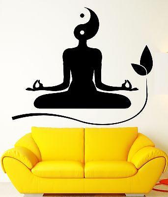 Wall Decal Yoga Meditation Zen Buddhism Yin Yan Vinyl Stickers Art Mural Unique Gift ig2579