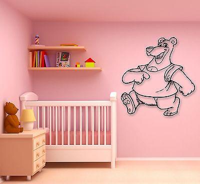 Wall Stickers Vinyl Decal Cheerful Cartoon Bear Children's Room Unique Gift (ig746)