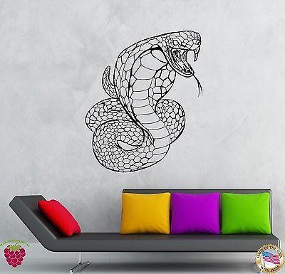 Wall Stickers Vinyl Decal Snake Cobra Tribal Predator Aggressive Decor  (z2136)