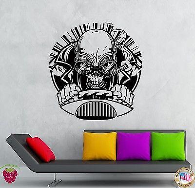 Wall Stickers Vinyl Decal Skull Rider Driver Creepy Zombie Gothic Decor  (z2110)