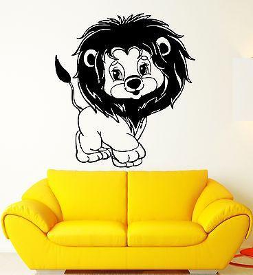 Wall Stickers Vinyl Decal Young Lion Nursery For Kids Animal Cartoon (ig1390)