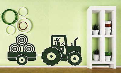 Vinyl Decal Wall Sticker Kid's Tractor Trailer Farm Boy's Room Decoration Unique Gift (n180)