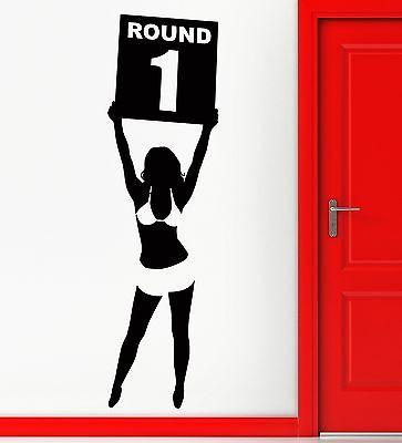 Wall Sticker Vinyl Decal Ring Girl Round One Boxing Martial Arts Decor  Unique Gift (z1101)