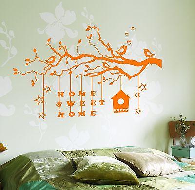 Wall Decal Tree Branch Home Sweet Home Vinyl Sticker Unique Gift (z3631)