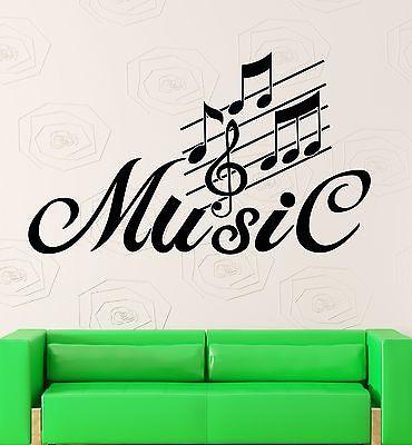 Wall Stickers Vinyl Decal Sheet Music Nightclub Party Decor Living Room (ig1329)