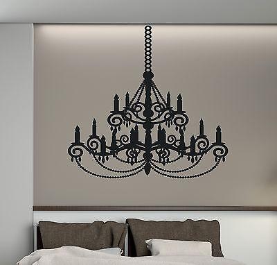 Wall Vinyl Sticker Decal Beautiful Chandelier Light Chain Tassels Unique Gift (n283)