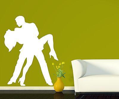 Wall Sticker Vinyl Decal Tango Dance Dancers Samba Rumba Man and Woman Passion Unique Gift (n034)