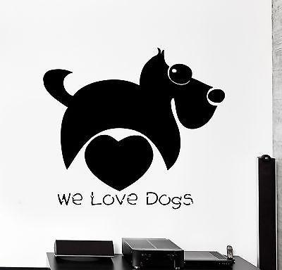 Wall Stickers Dog Funny Animal Love Kids Pets Decor Mural Vinyl Decal Unique Gift (ig056)