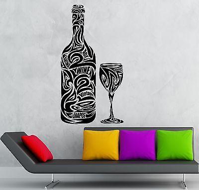 Wall Stickers Vinyl Decal Drink Wine Grapes Alcohol Kitchen Restaurant Unique Gift (ig1823)