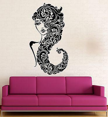 Wall Sticker Vinyl Decal Sexy Girl Beautiful Hair Salon Beauty Pattern Unique Gift (ig2187)