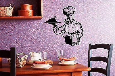 Wall Stickers Vinyl Decal Chef Restaurant For Kitchen Dish Cooking Unique Gift ig1516