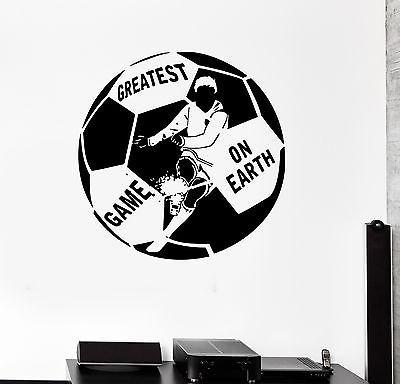 Wall Decal Soccer Football Ball The Best Sport In The World Cool Interior Unique Gift z2712