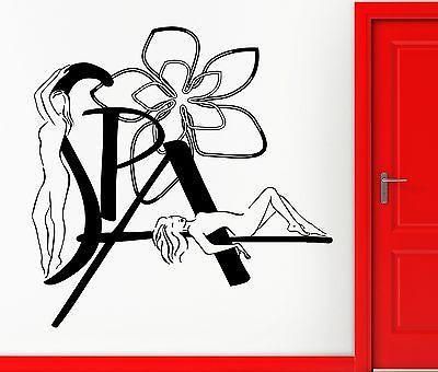 Vinyl Decal Spa Beauty Salon Girl And Flowers Decor Wall Stickers (z2270)