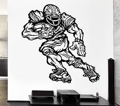 Wall Decal Sports Game American Football Player Running Vinyl Stickers Unique Gift (ed297)