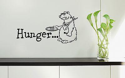 Wall Stickers Vinyl Decal Kitchen Hungry Bear Animal Unique Gift ig1406