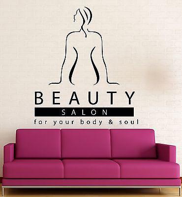 Wall Stickers Vinyl Decal Beauty Salon Body Massage Relax Spa Sexy Girl Unique Gift (ig1701)