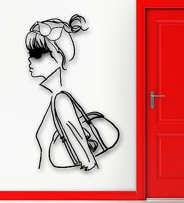 Wall Sticker Vinyl Decal Sexy Girl Fashion Style Purse Unique Gift (ig1818)