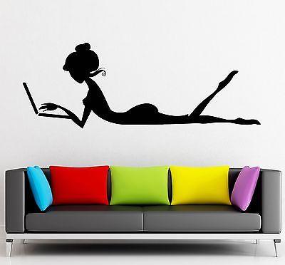 Wall Sticker Vinyl Decal Hot Sexy Girl Computer Online Leisure Unique Gift (ig2287)