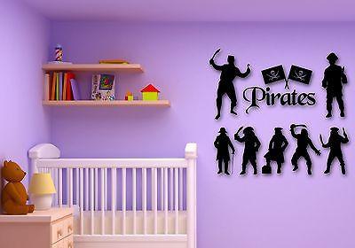 Wall Stickers Vinyl Decal Pirates Brigands Decor for Kids Room Nursery Unique Gift (ig854)