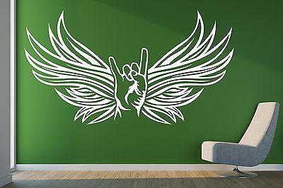 Wall Sticker Vinyl Decal Rocker Hand Sign Goat Fan of Rock Music Unique Gift (n210)