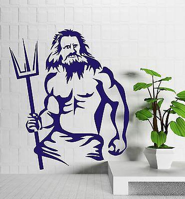 Wall Vinyl Sticker Decal Neptune King Sea Poseidon Mythology Ancient Rome Unique Gift (n300)