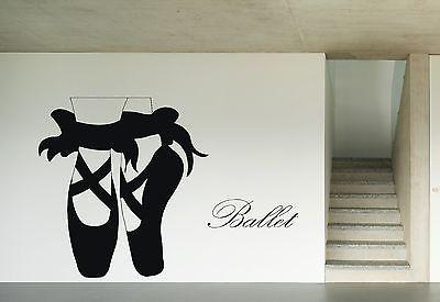 Wall Sticker Vinyl Decal Ballet Pointe Shoes Slim Legs Bows Dance Unique Gift (n296)