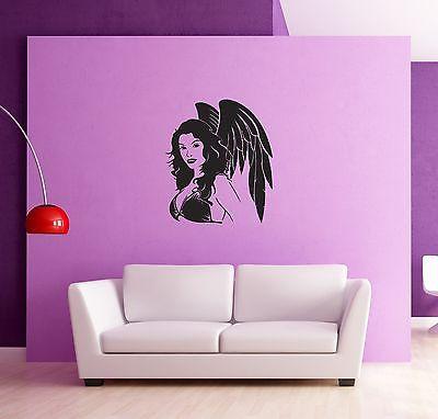 Wall Stickers Girl Angel Woman with Wings Modern Decor for Bedroom Unique Gift z1303