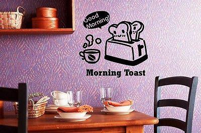 Wall Stickers Vinyl Decal Positive Decor Kitchen Good Morning Toaster (ig1016)