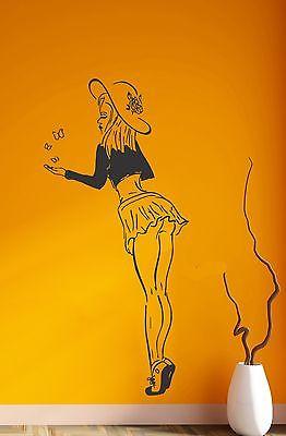 Wall Decal Sexy Girl Skirt Beautiful Legs Hot Woman Vinyl Stickers Unique Gift (ed142)