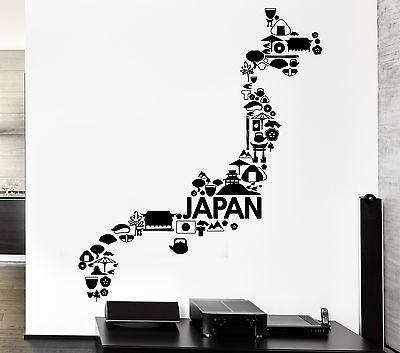 Wall Decal Japan Sakura Samurai Island East Flag Sun Vinyl Stickers Unique Gift (ed090)